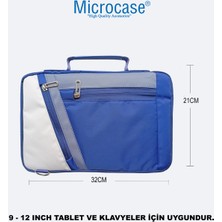 Microcase Lenovo Tab P11 11 Inch Uyumlu Tablet Çanta+Türkçe Bluetooth Klavye +Mouse+ Standı-Mavi AL4384