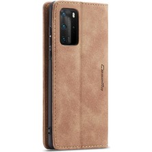 Mellow Shop Huawei P40 Pro Flip Folio Kitap Kılıf Için Flip Case Kart Yuvası Kickstand Pu (Yurt Dışından)