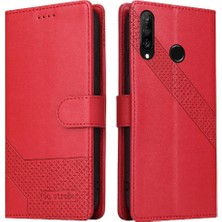 Mellow Shop Huawei P30 Lite Premium Deri Kickstand 4 Köşe Üç Için Flip Case (Yurt Dışından)