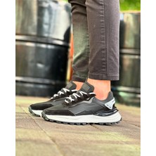 Itallano 0355  Deri Siyah Erkek Sneaker Ayakkabı