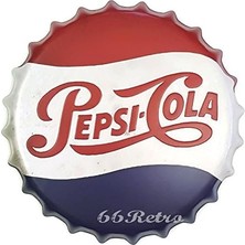 Vintage Pepsi Cola Koleksiyon Nostalji Reklam Metal Kapak 35CM