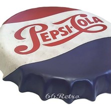 Vintage Pepsi Cola Koleksiyon Nostalji Reklam Metal Kapak 35CM