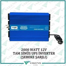 Carspa 2000 Watt 12V Ups (Şebeke Şarjlı) Tamsinüs Inverter Carspa