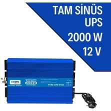 Carspa 2000 Watt 12V Ups (Şebeke Şarjlı) Tamsinüs Inverter Carspa