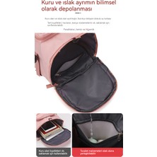 Yunshop Yüksek Kaliteli Büyük Kapasiteli Çift Sırt Çantası Kuru ve Islak Ayırma Spor Eğitim Çantası Hafif Çok Fonksiyonlu Seyahat Çantası Y310 (Yurt Dışından)