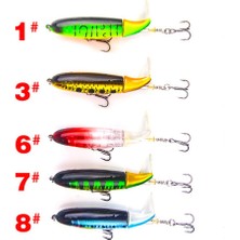 Longbangdian Shop Siyah Stil 10CM 13G Whopper Popper Topwater Balıkçılık Cazibesi 3D Gözler Plastik Yapay Yem Sert Balıkçılık Plopper Kanca Balıkçılık Aksesuarları (Yurt Dışından)