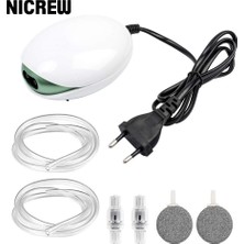 Longbangdian Shop 2 Çıkışlı Ab Fiş Stili Nıcrew Ufo Akvaryum Hava Pompası Akvaryum Aksesuarları Oksijen Hava Pompası ile Balık Tankı Oksijen Pompası Için Ultra Sessiz Hava Havalandırıcı Pompası (Yurt Dışından)