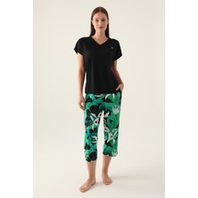 Arnetta 2919 Palm Kadın Kapri Pijama Takım