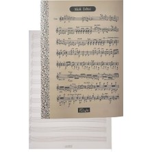 Artlantis Müzik Defteri A4 40 Yaprak Plastik Kapak 1 Adet Sol Anahtarlı Pp Kapak Müzik Defteri 21X29.7 cm 12 Sütunlu