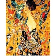 bebekokusu Canvas Gustav Klimt Genç Kadın Sayılarla Boyama Seti  Kasnaklı 40 x 50 cm