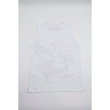 Chandraswear Kız Çocuk Kolsuz Tshirt Beyaz - Tara