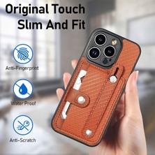 Xstep Case iPhone 14 Pro Max Kart Yuvalı Deri Karbon Fiber Dokulu Arka Kapak (Yurt Dışından)