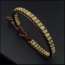 Seven Art Jewelry Doğal Taş Bileklik, Yeşim Taşı ve Hematit Taşı Bileklik, Erkek Bileklik, Kadın Bileklik
