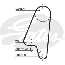 Gates Triger Kayışı 111X170 111 Diş Astra F-Corsa B 1.4 GD111H9.5P170 CT874 5636356-5636560-56363