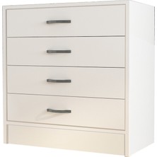 Eco Room Amor 4 Çekmeceli Şifonyer - Beyaz - 86 cm