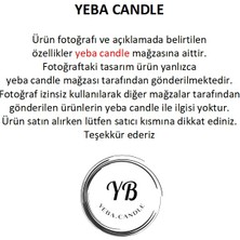 Yeba Candle El Yapımı Dekoratif Yıldızlı Amber Kokulu Kavanoz Mum