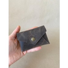 Alesta Leather El Yapımı  Deri Minimal Kartlık / Bozuk Para Cüzdanı