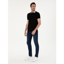 Cacharel Erkek Siyah Slim Fit Polo Yaka Merserize T-shirt 50284293-VR046