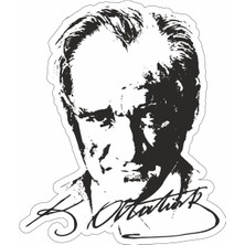 Sticker Usta Atatürk Büyük Türk Başbuğ Araba Motosiklet Karava Oto Sticker 00017