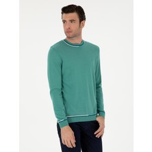 Cacharel Erkek Mint Slim Fit Yün Karışımlı Bisiklet Yaka Triko Kazak 50271571-VR090