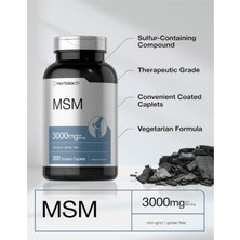 Horbäach Msm Supplement | 3000MG | 300 Coated Caplets | Methylsulfonylmethane With Calcium | Vegetarian  Non-Gmo  Gluten Free