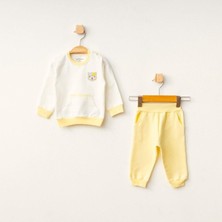 Aziz Bebe 2'li Takım 2269 Erkek Çocuklar İçin Sarı Renkli Eğlenceli Tasarım