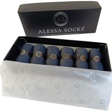 Alessa Socks Bambu 6 Lı Antrasit Erkek Uzun Soket Çorap Düz Burun Dikişsiz Yıkamalı