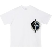 Nors Tribal Logo Oversize Tshirt - Beyaz