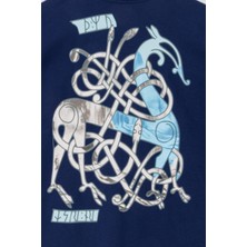 Nors Gods Of Horses And snake Oversize Tshirt - Lacivert