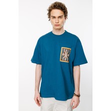 Nors Ancient Tribes Oversize Tshirt - Petrol
