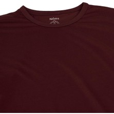Nors Regular Bisiklet Yaka Tshirt - Bordo