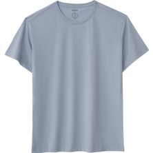 Nors Regular Bisiklet Yaka Tshirt - Açık Mavi