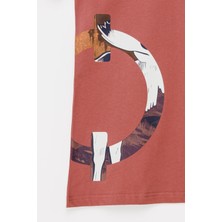 Nors Nordic Side Logo Regular Tshirt - Gül Kurusu