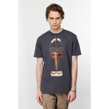 Nors Nordic Mask Regular Tshirt - Koyu Füme
