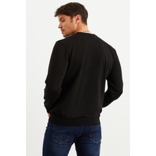 Mysport 5010 Erkek Bisiklet Yaka Baskılı Sweatshirt