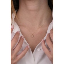 Güzide Kuyumcu Güzide 14 Ayar Altın Taşlı Halka Kolye