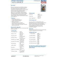 LIQUI MOLY TOP TEC 6200 0w-20, 5L Motor Yağı (Üretim:2024), 20789