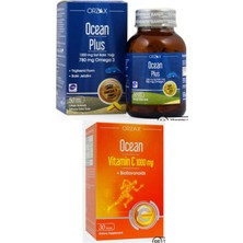 Ocean Plus Omega3 1200 Mg 50 Kapsül ve Ocean C Vitamini 1000MG 30 Tablet