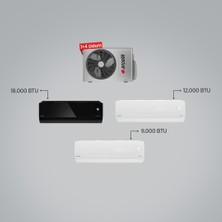 Arçelik A++ 18000 BTU + 12000 BTU + 9000 BTU İç Ünite (1 adet Dış Ünite = 3 adet İç Ünite) 24000 BTU 1+3 Multi Inverter Klima