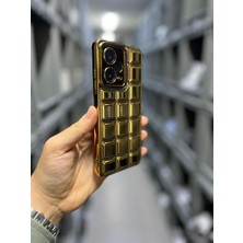 Vip Case Xiaomi Redmi Note 12 Pro 5g Uyumlu Dikiş Detaylı Puf Kabartmalı Parlak Vivid Kılıf Gold