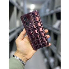 Vip Case Xiaomi Redmi Note 12 Pro 5g Uyumlu Dikiş Detaylı Puf Kabartmalı Parlak Vivid Kılıf / Derin Mor