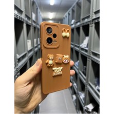 Vip Case Xiaomi Redmi Note 12 Pro 5g Ayıcık Kiraz Kız Toy Story Şeker Desenli Kahverengi Kılıf