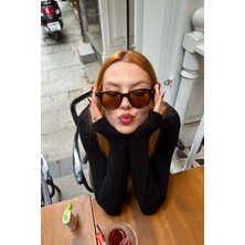 Falan Eyewear Love Me Kadın Güneş Gözlüğü Kahverengi