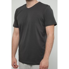 JSCO Hscstore Erkek Bisiklet Yakalı Antrasit Tişört -8455