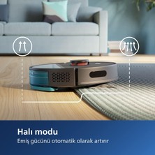 Philips Aqua Islak ve Kuru Premium Temizlik Robotu, 4000 Pa Emiş Gücü, Tek Şarjla 230 Dakikaya Kadar Temizlik, Lidar, Luciole Lambader Hediye