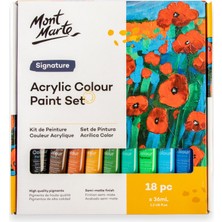 MONT MARTE Akrilik Renkli Boya Seti 18 x 36 ml Signature