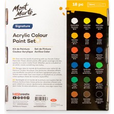 MONT MARTE Akrilik Renkli Boya Seti 18 x 36 ml Signature