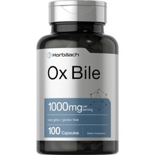 Horbäach Ox Bile 1000 Mg 100 Capsules | Digestive Enzymes Supplement | Non-Gmo & Gluten Free