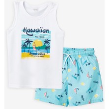 LC Waikiki Lcw Kids Bisiklet Yaka Erkek Çocuk Atlet ve Deniz Şortu