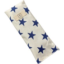 Poros Store Göz Yastığı Lavantalı Göz Bandı Buğday ve Buğday Kabuklu, Oeko-Tex Sertifikalı Kumaş Mavi Yıldız